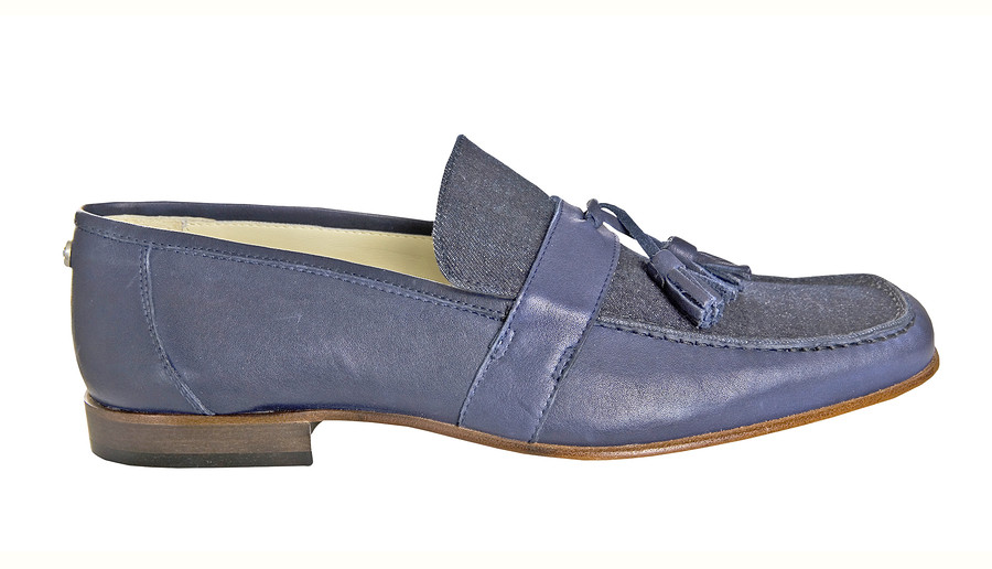 Suede Loafer, Navy