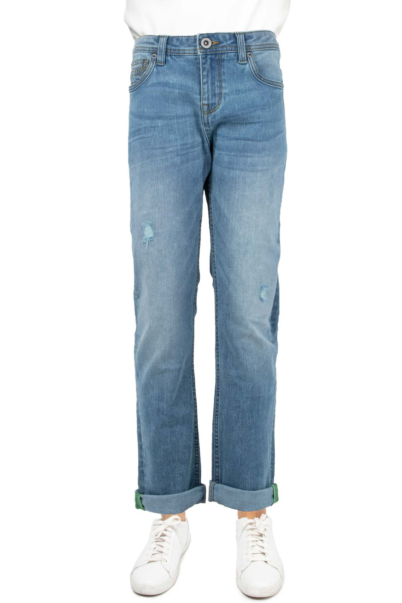 RAW X Boy's Skinny Fit Rip & Repair Denim Pants