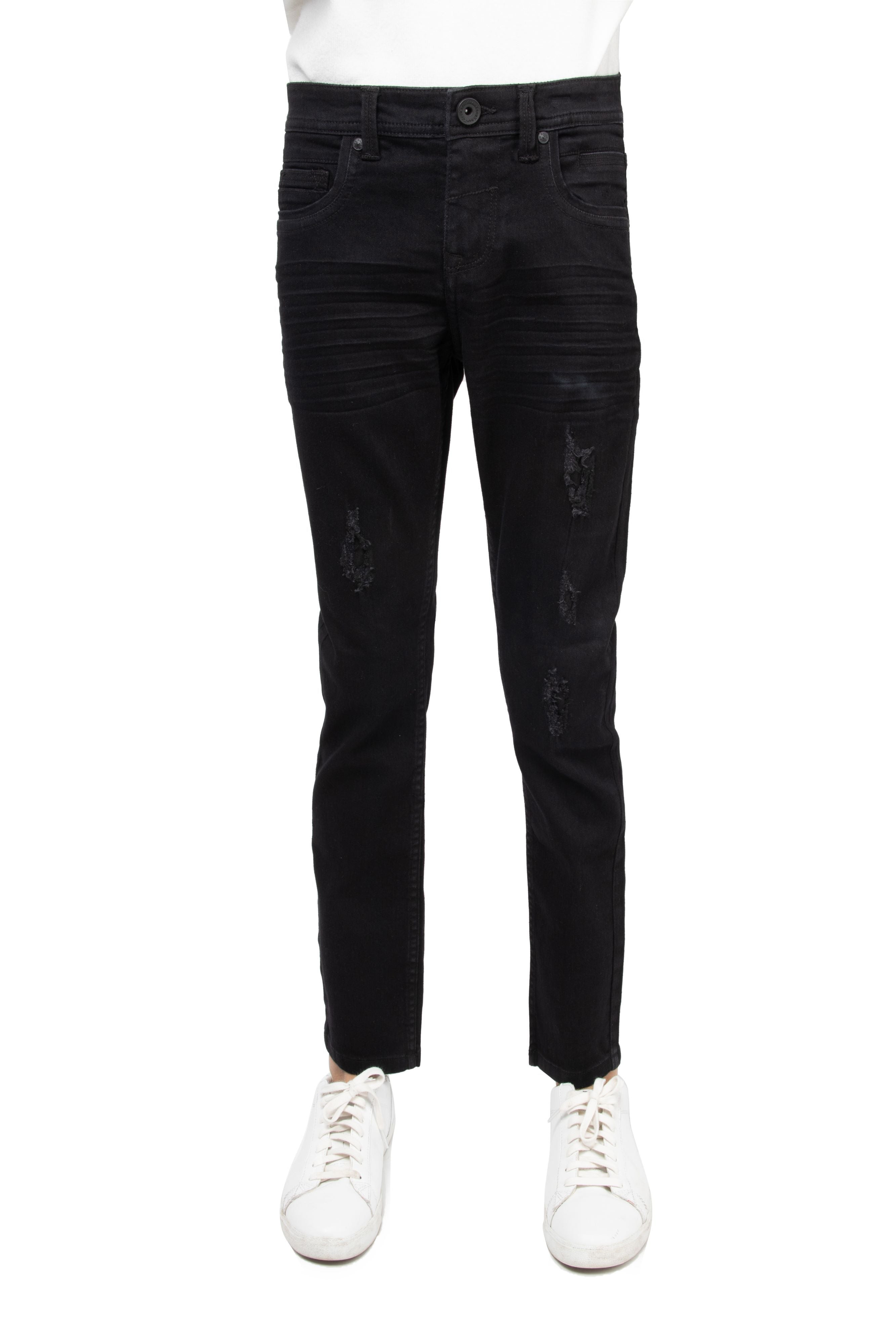 RAW X Boy's Skinny Fit Rip & Repair Denim Pants