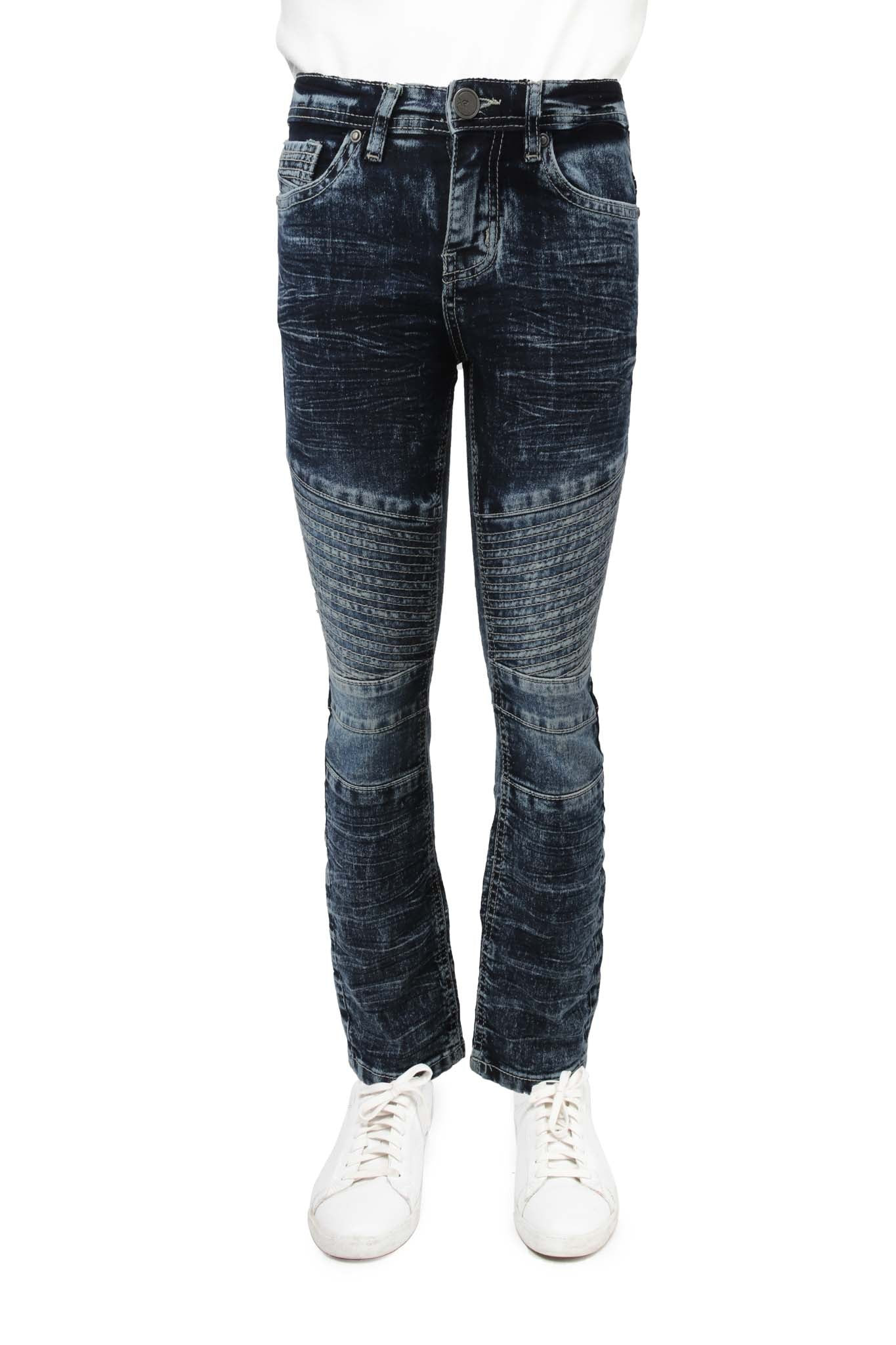 X RAY Big Boys Slim Fit Biker Denim Jeans