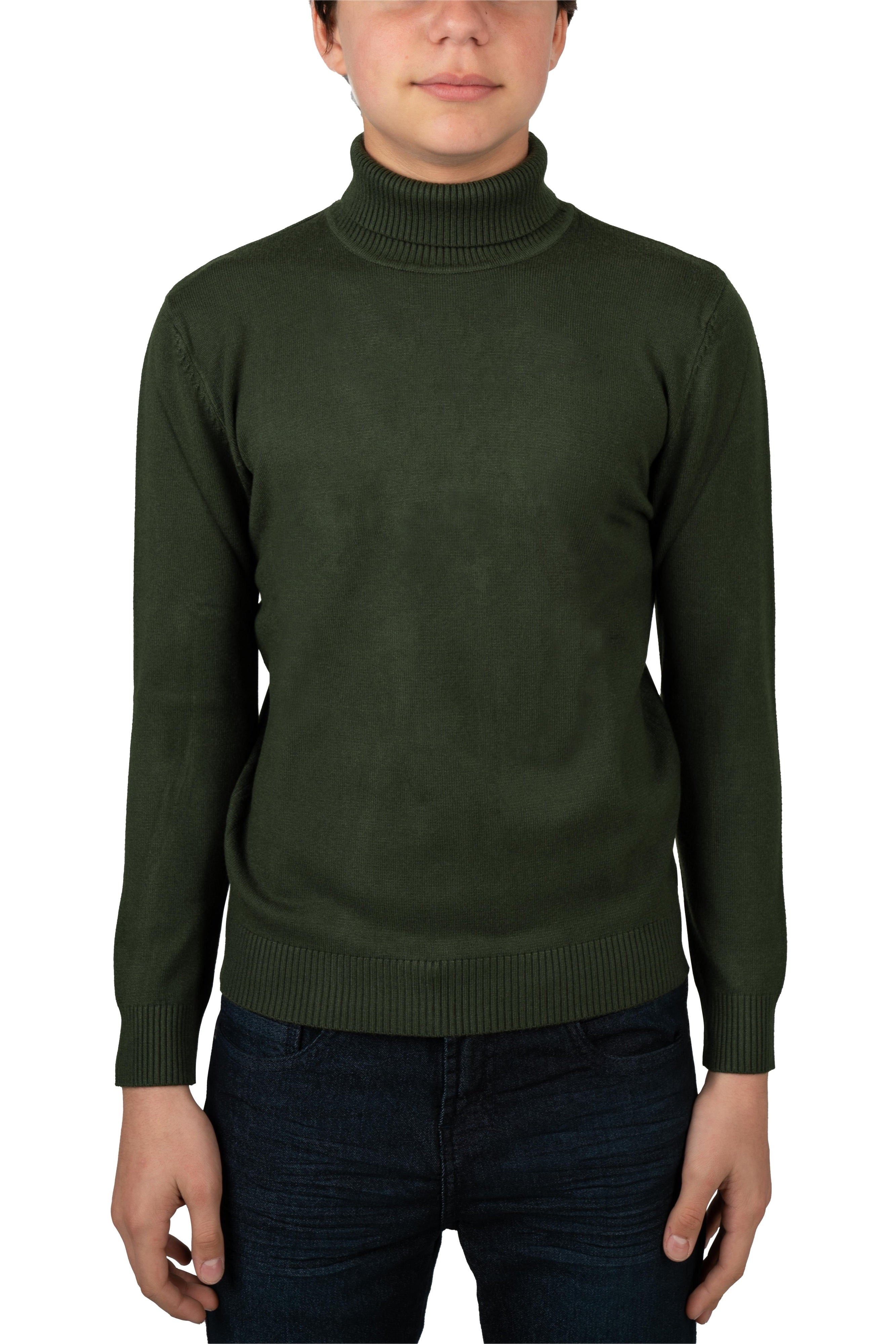 X RAY Boy's Turtleneck Sweater, Soft Slim Fit Middleweight Pullover Sweaters