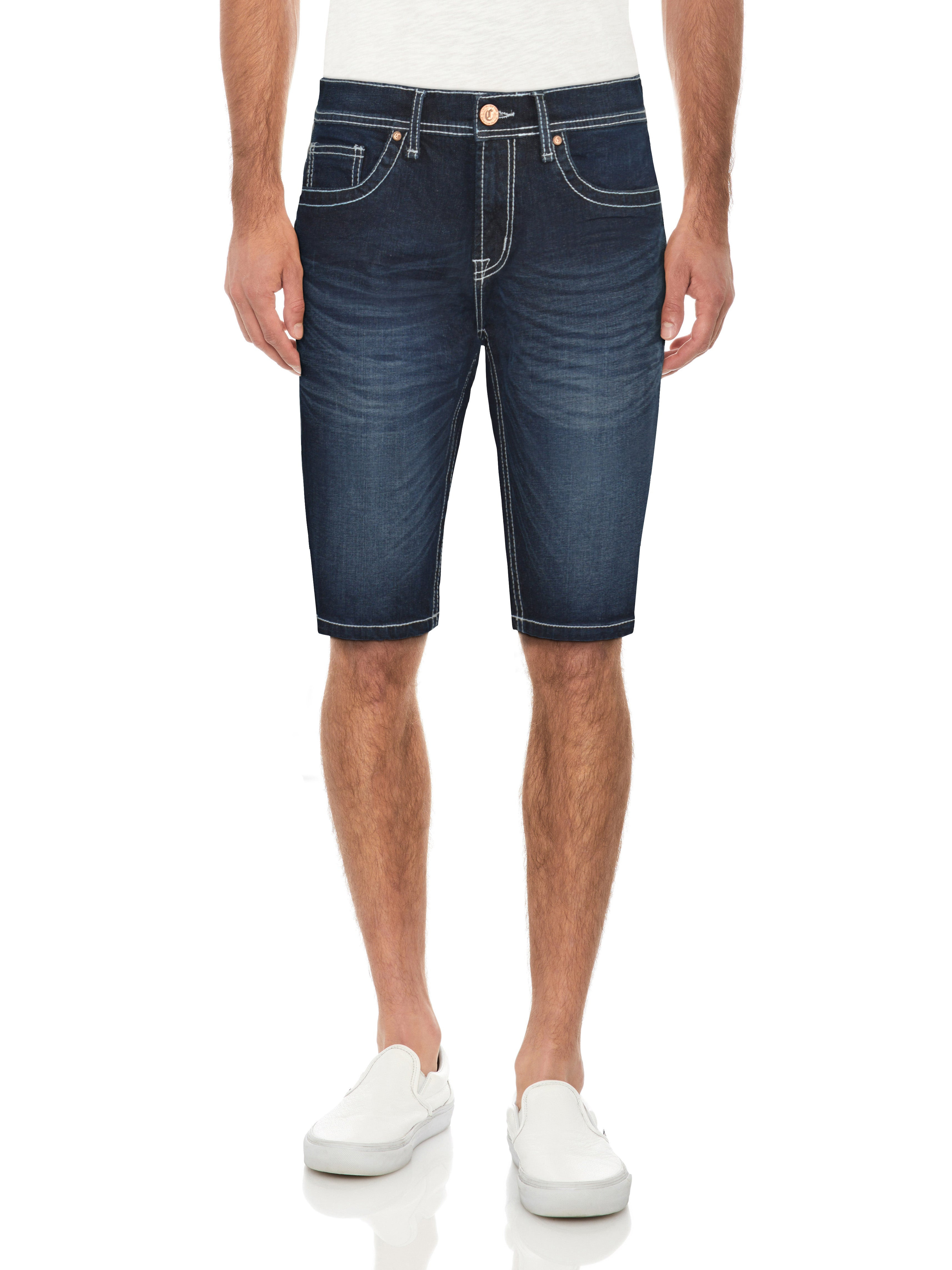 CULTURA Men's Saddle Stitch Denim Shorts