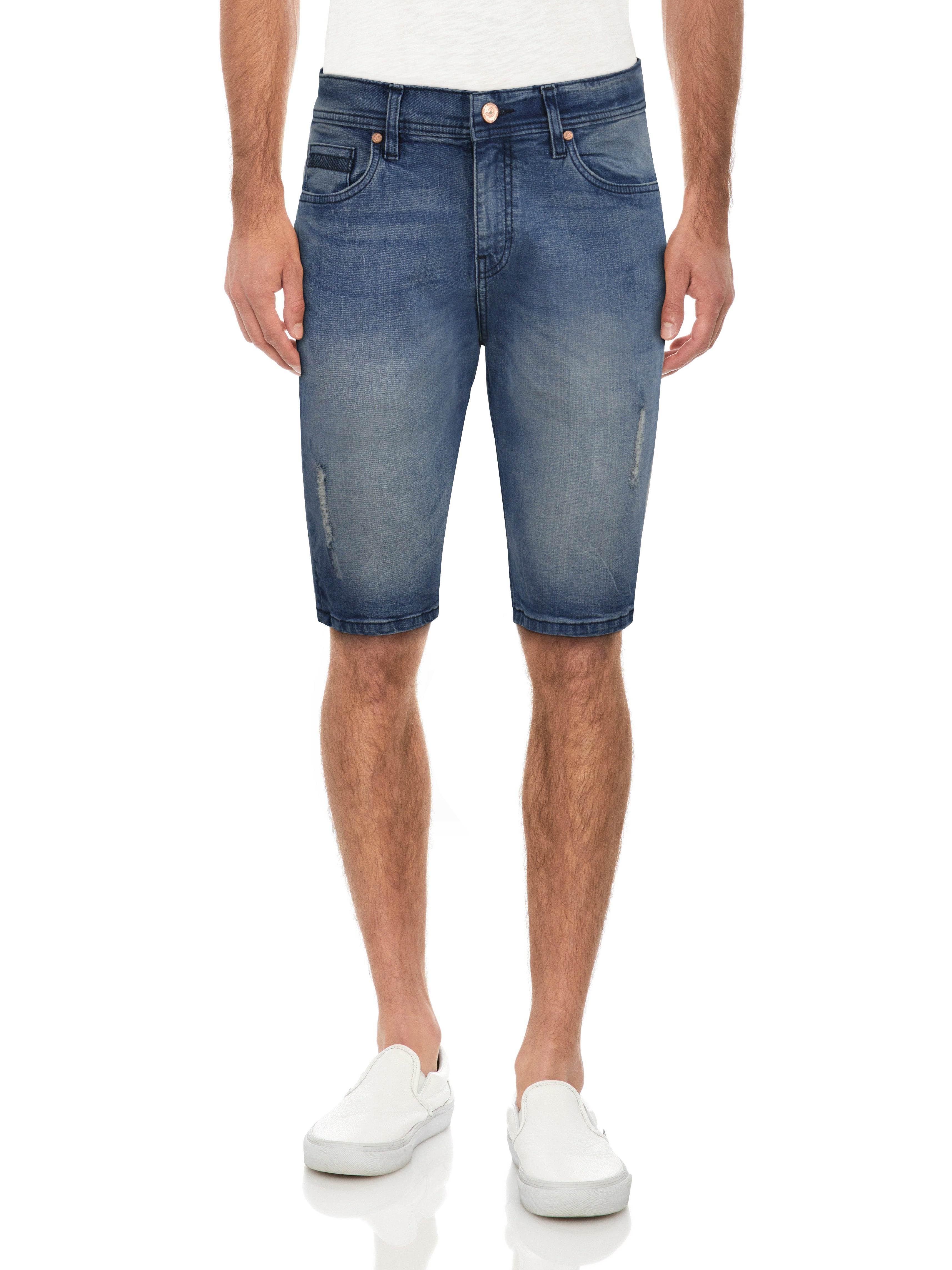 CULTURA Men's 12" Super Flex Denim Shorts