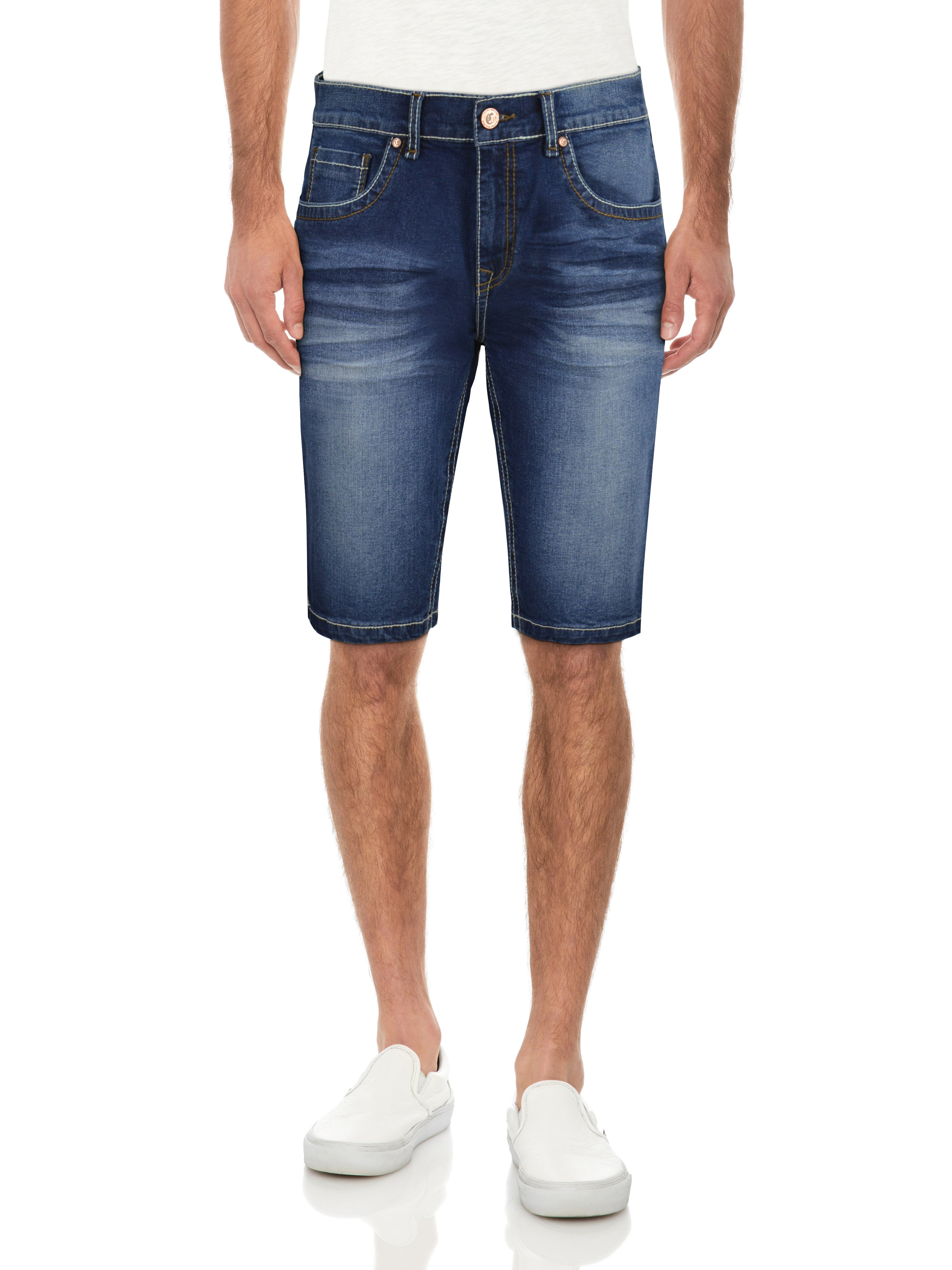 CULTURA Men's Saddle Stitch Denim Shorts