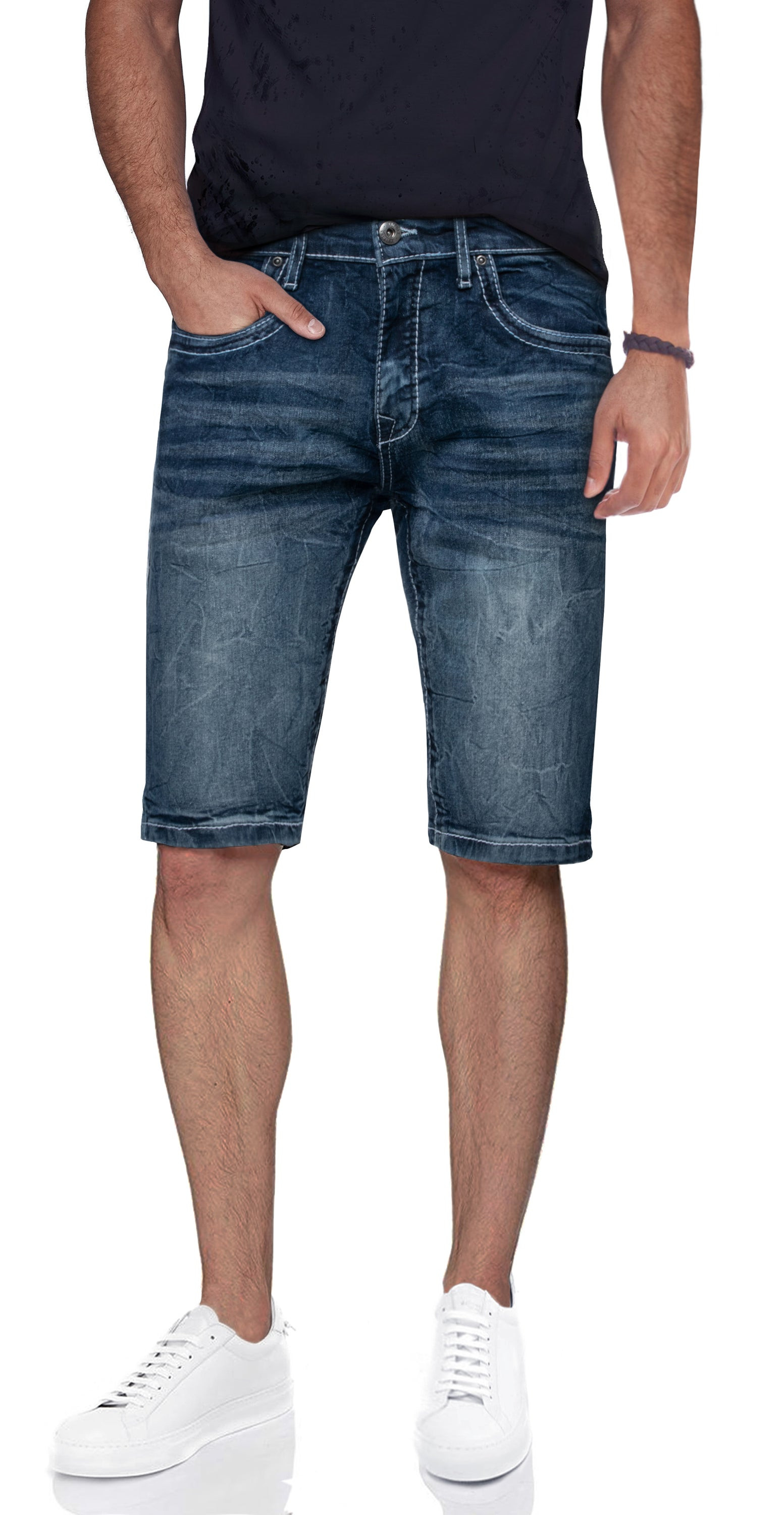 CULTURA Men's 12" Super Flex Denim Shorts