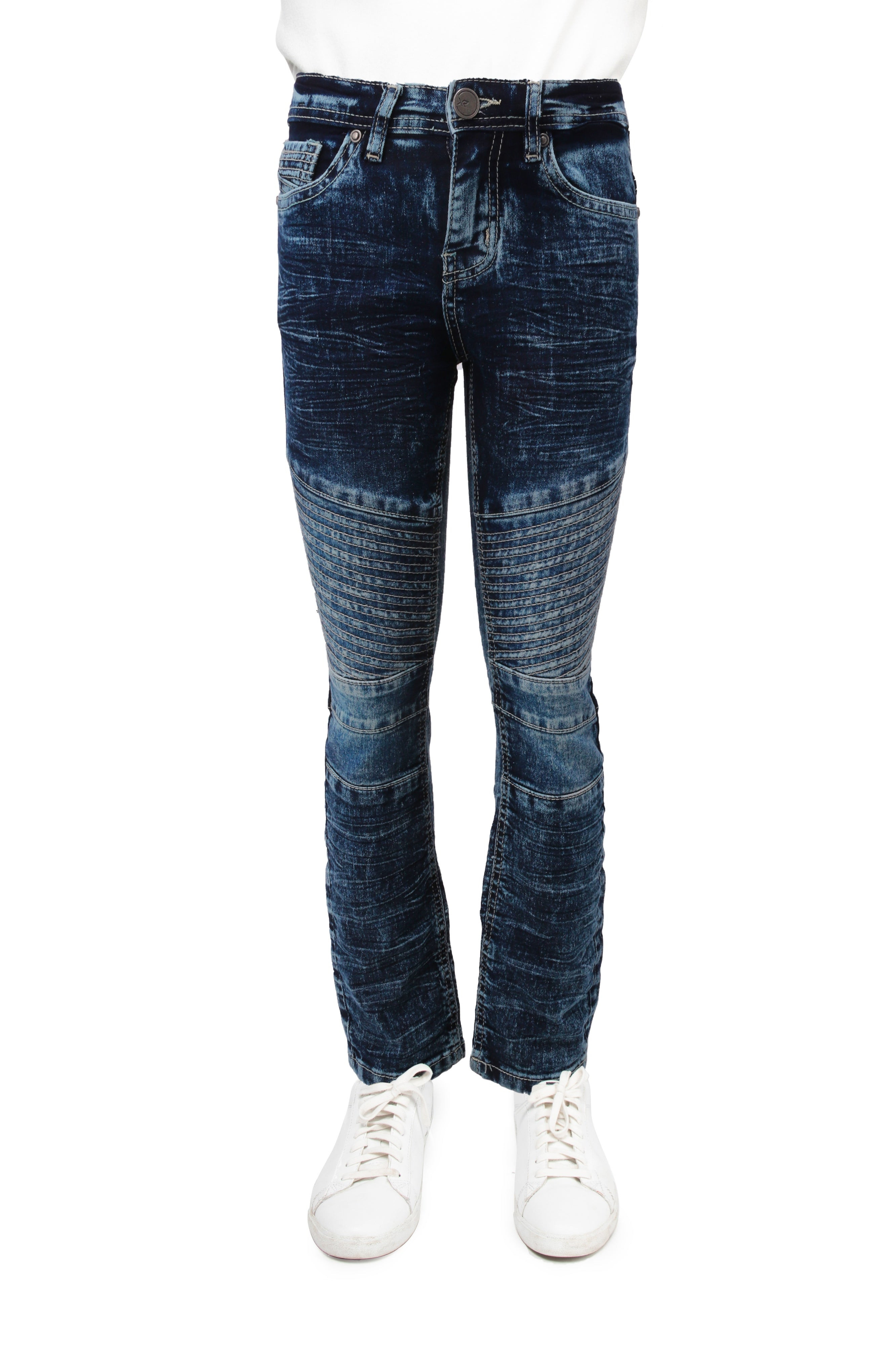 X RAY Kid's Slim Fit Moto Biker Denim Pants