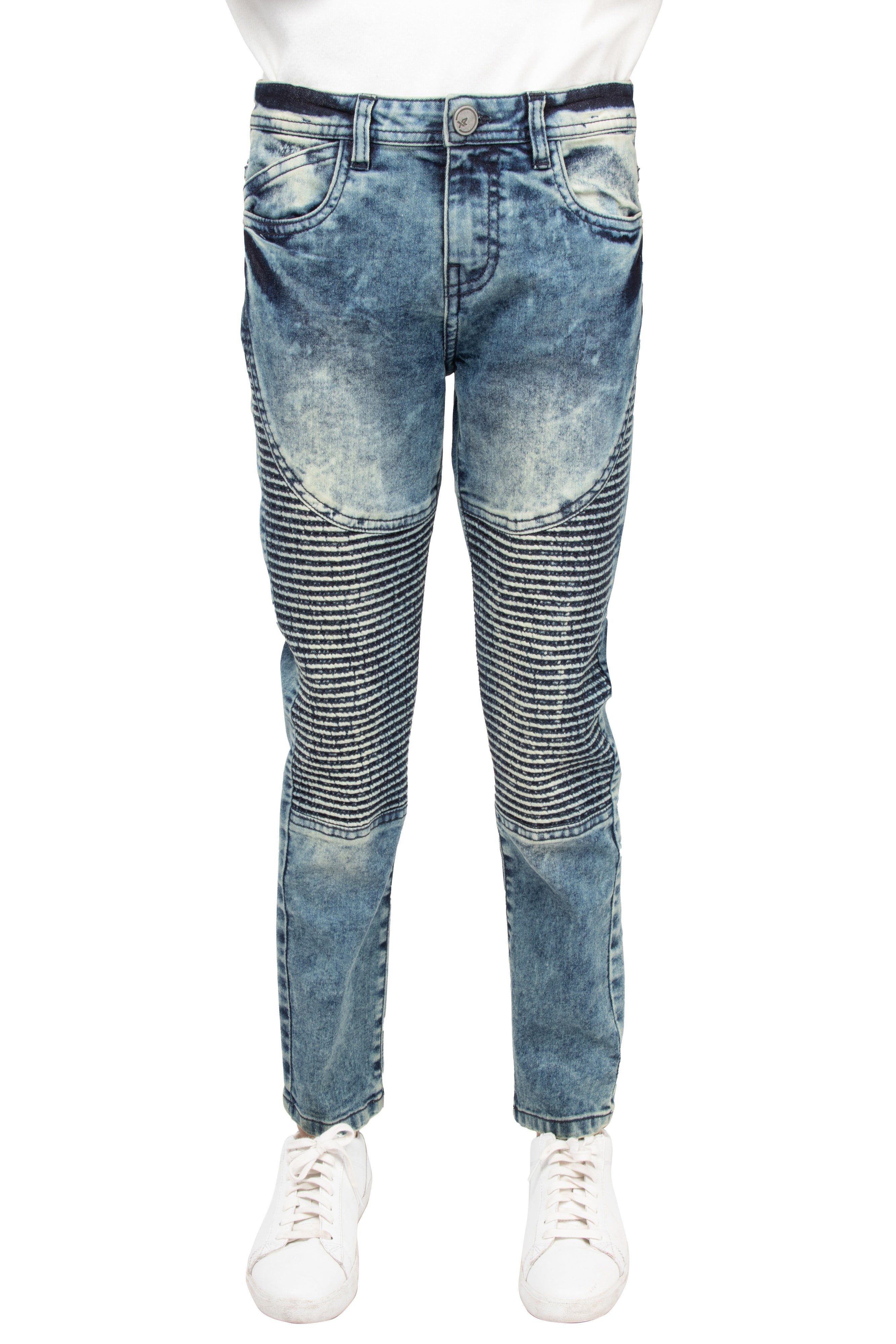 X RAY Kid's Slim Fit Moto Biker Denim Pants