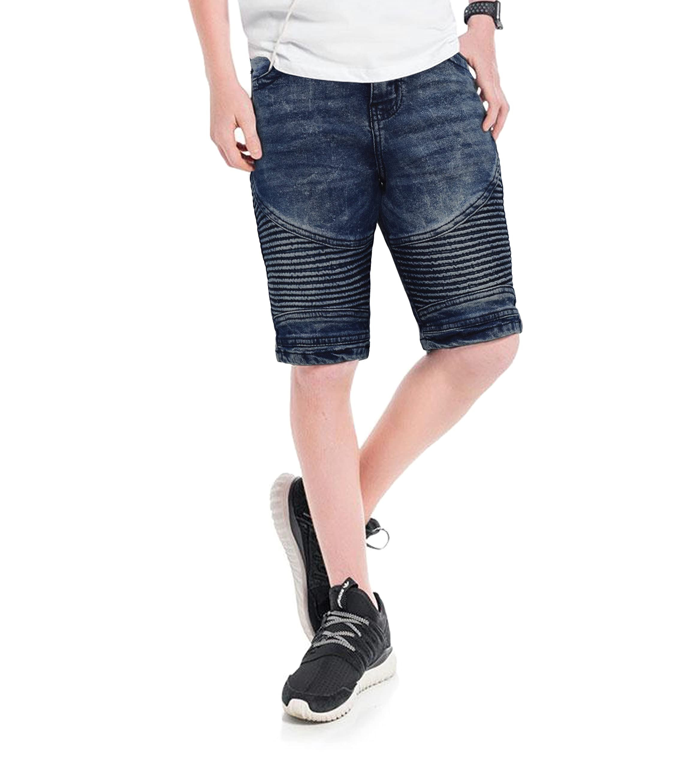 X RAY Kid's Moto Biker Denim Shorts