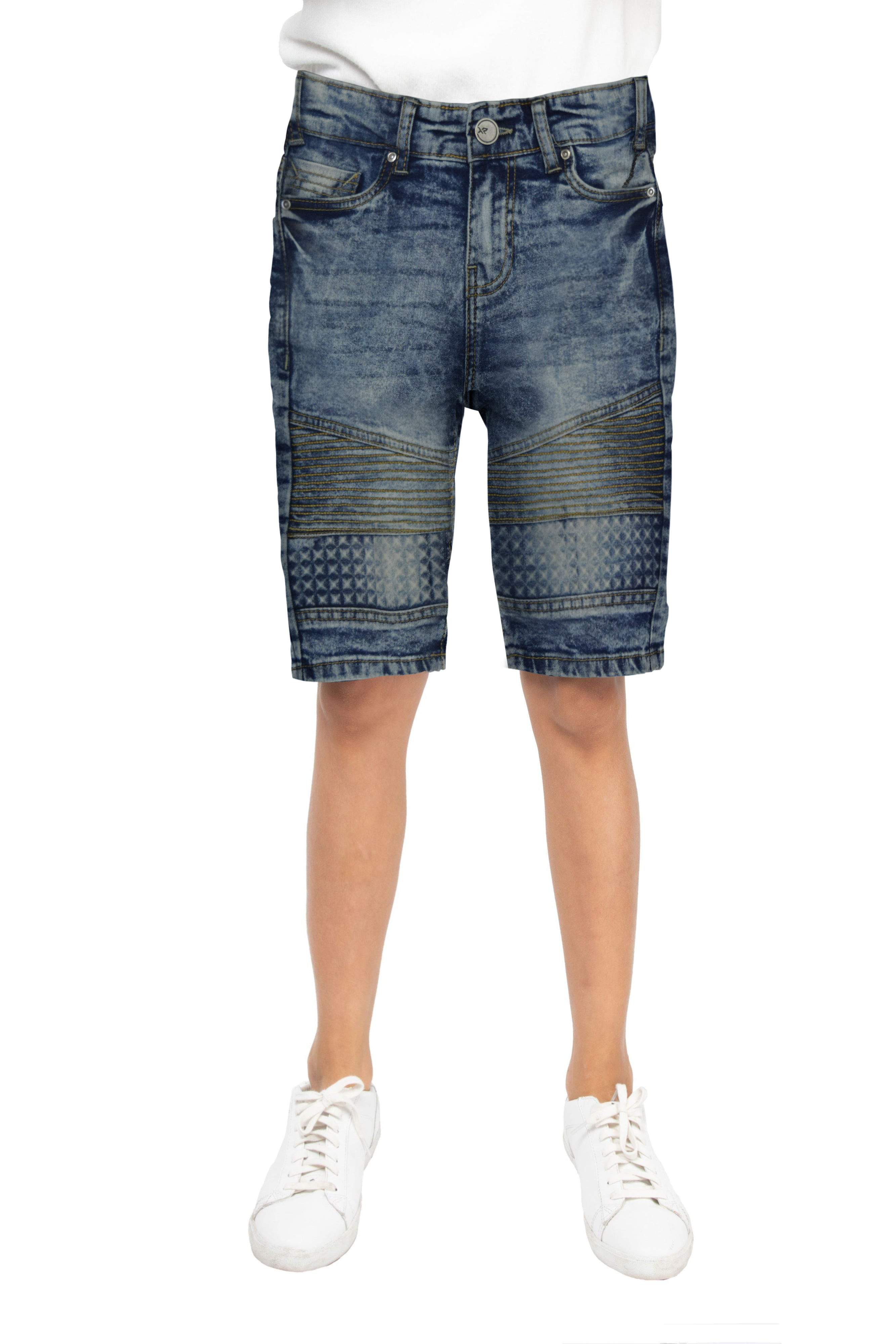 X RAY Kid's Moto Biker Denim Shorts