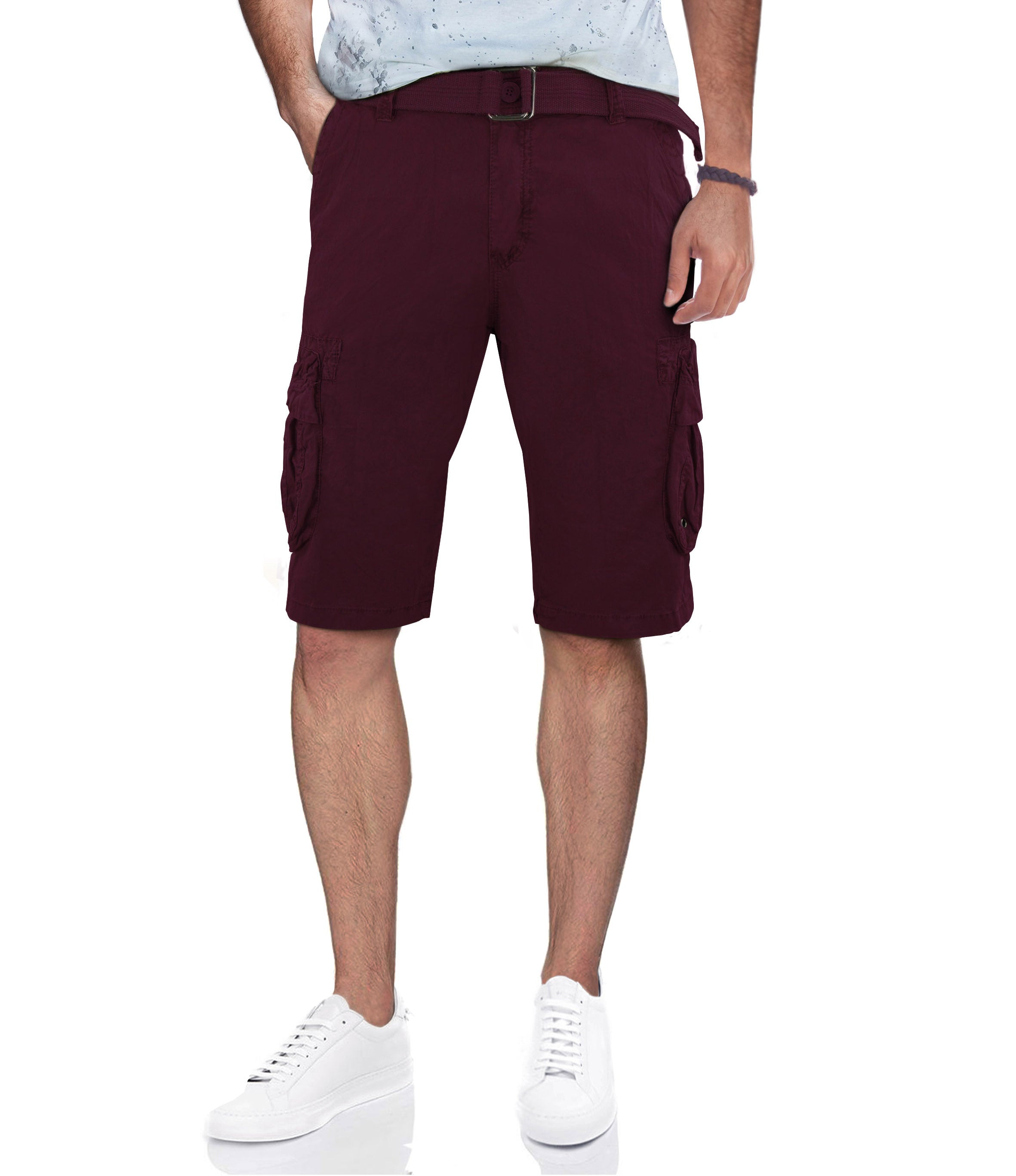 RAW X Men's Belted 12.5" Inseam Cargo Shorts