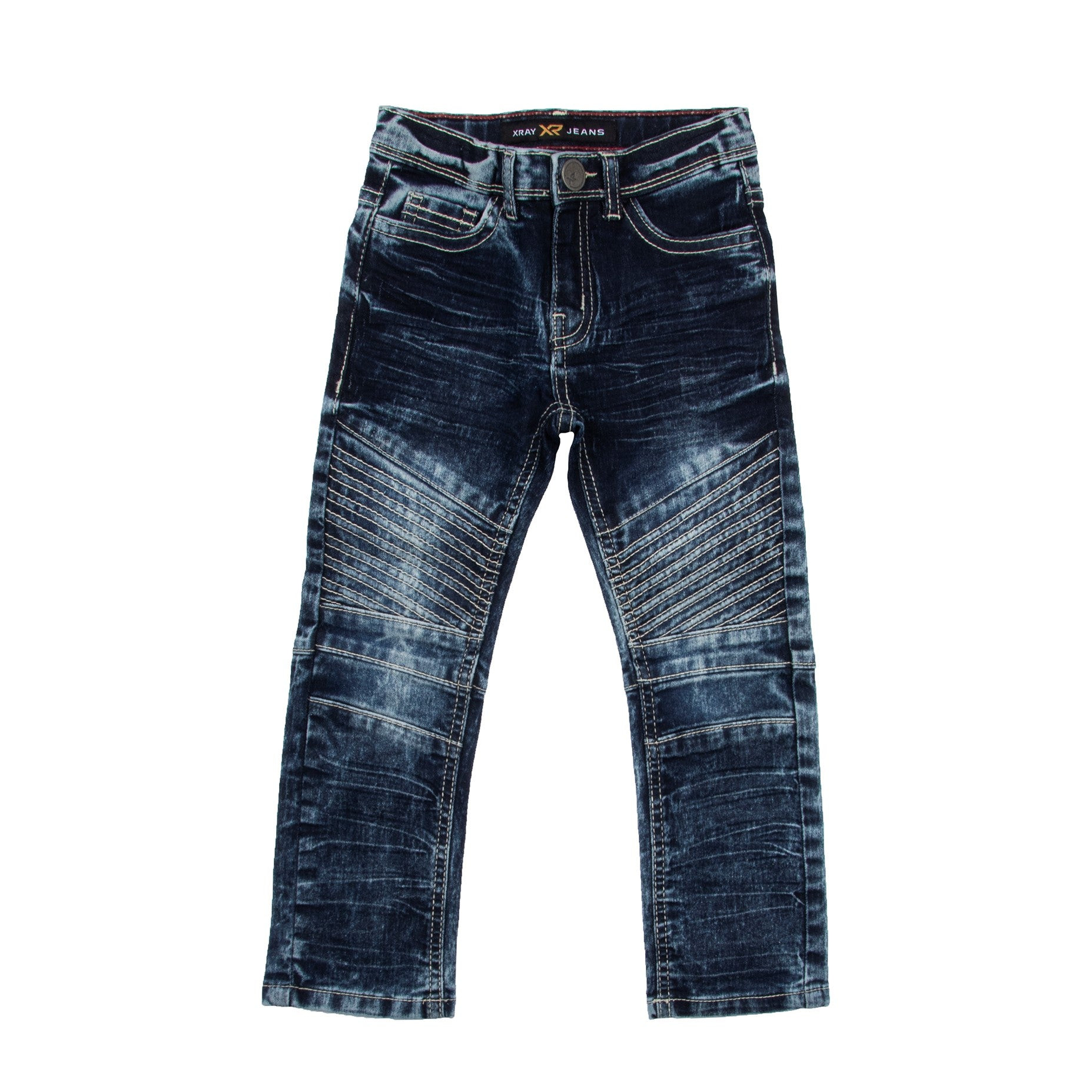 X RAY Toddler's Slim Fit Distressed Moto Biker Denim Pants