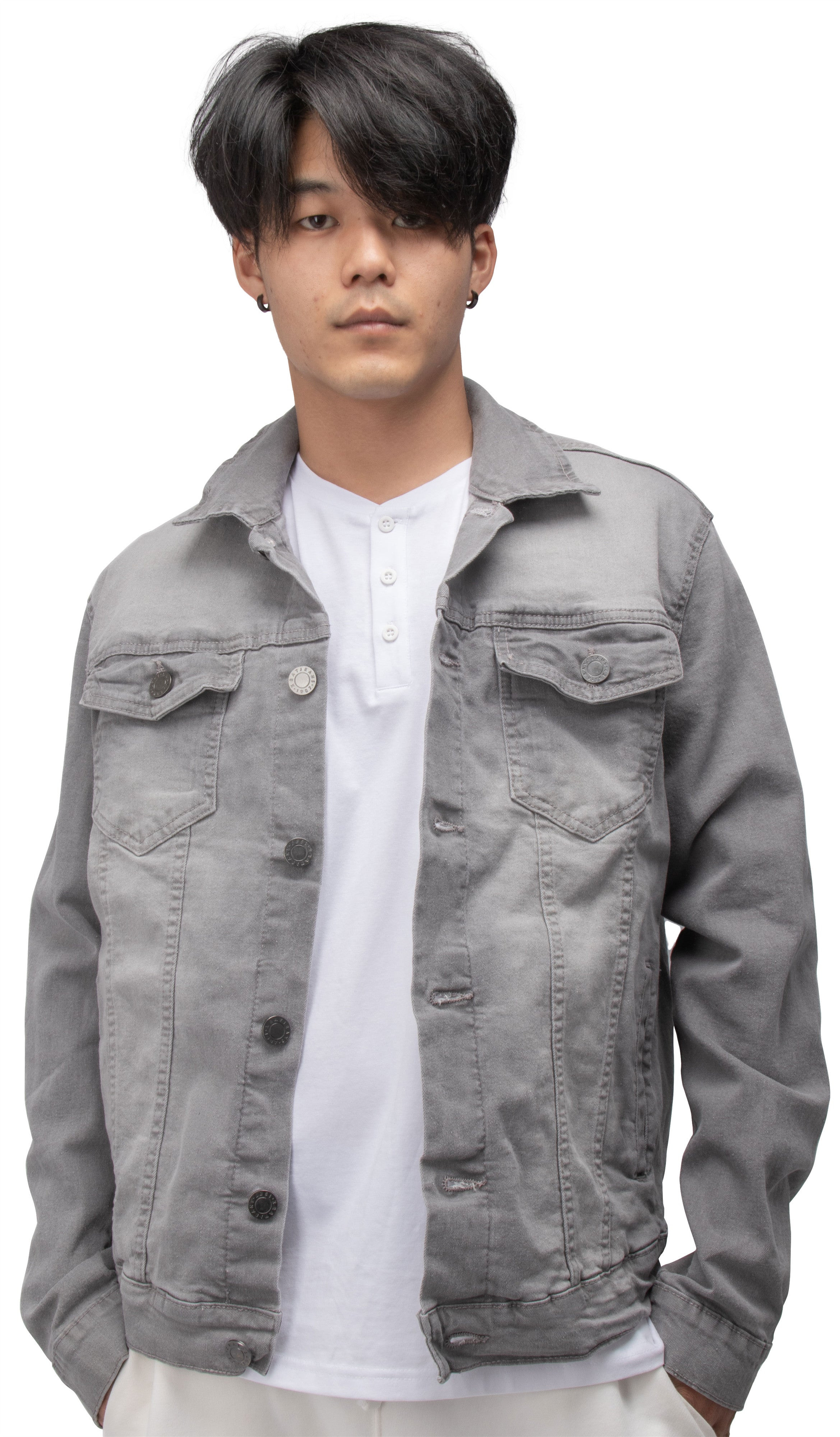 X RAY Men's Medium Washed Trucker Denim Jacket