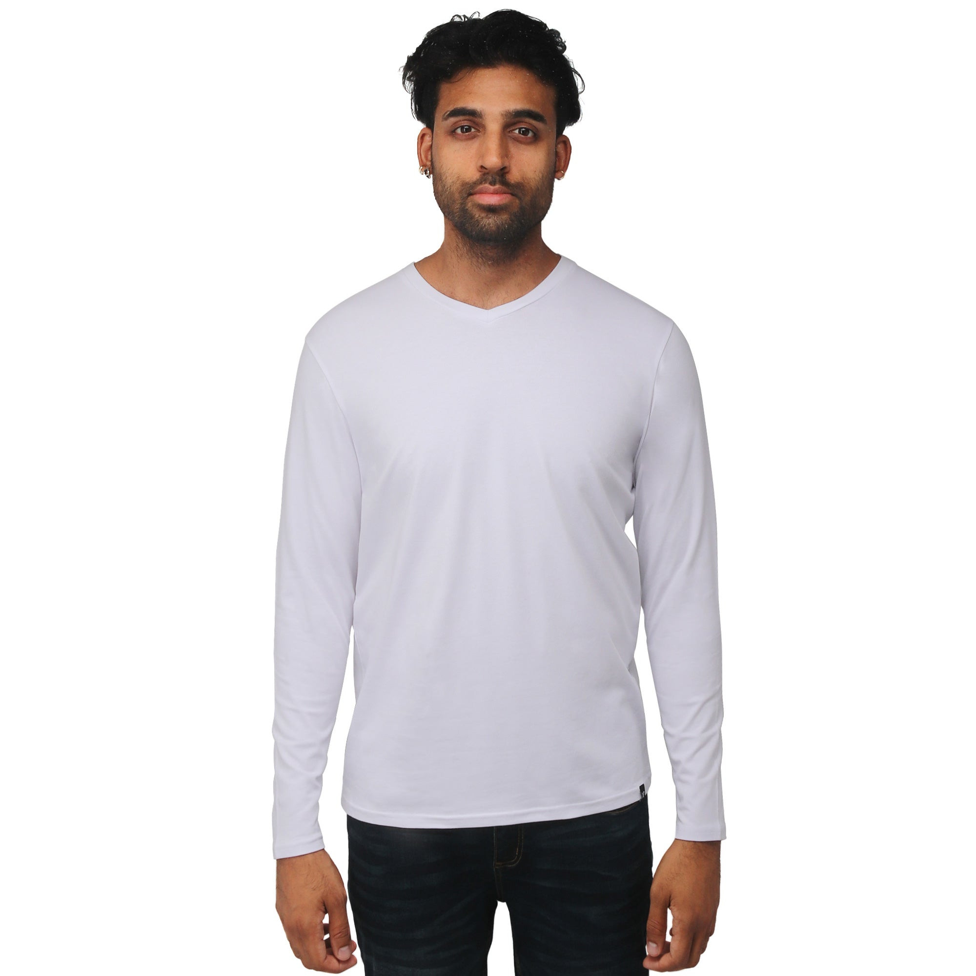 X RAY Men's Classic Long Sleeve V-Neck T-Shirt