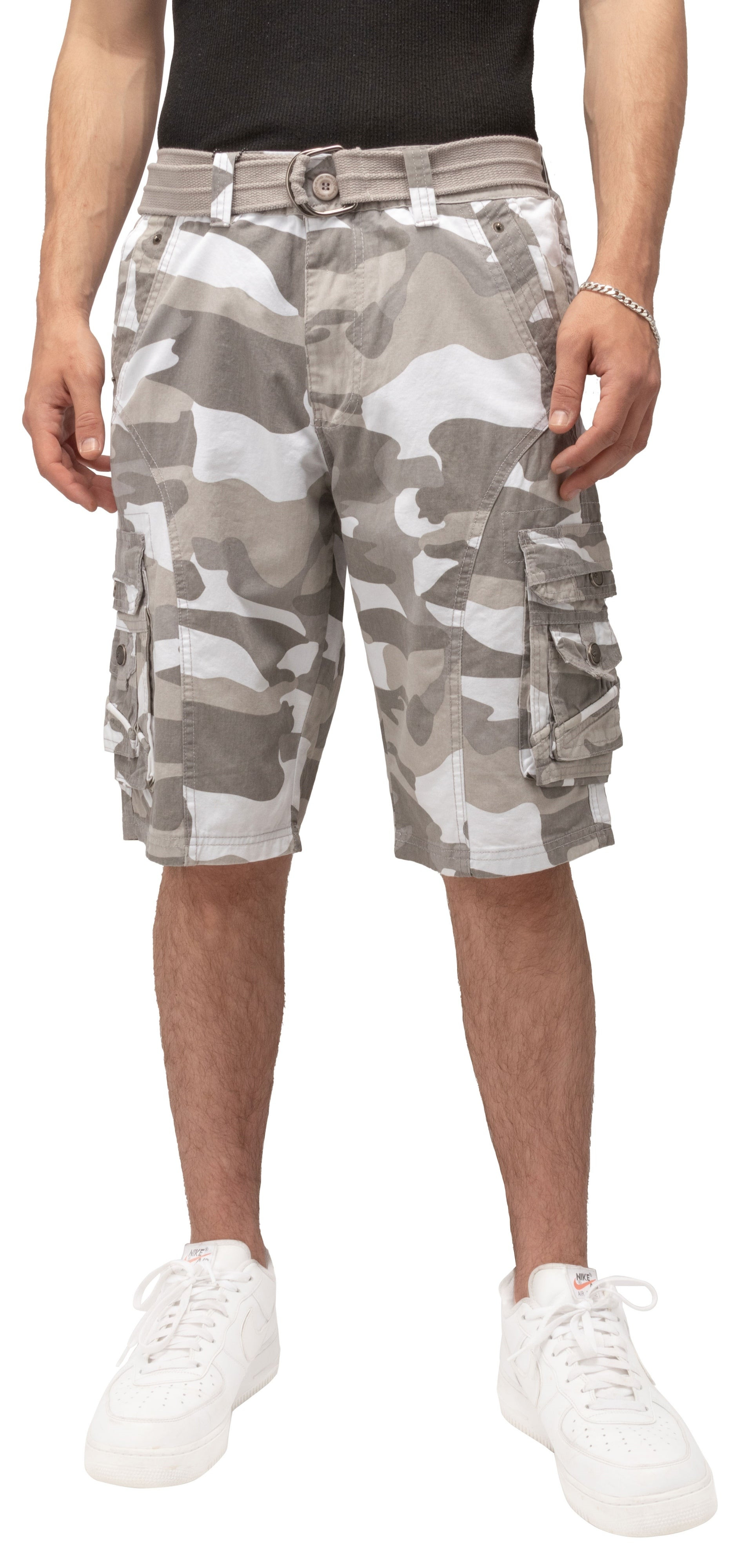 X RAY Mens Tactical Cargo Shorts Camo and Solid Colors 12.5" Inseam Knee Length Classic Fit Multi Pocket