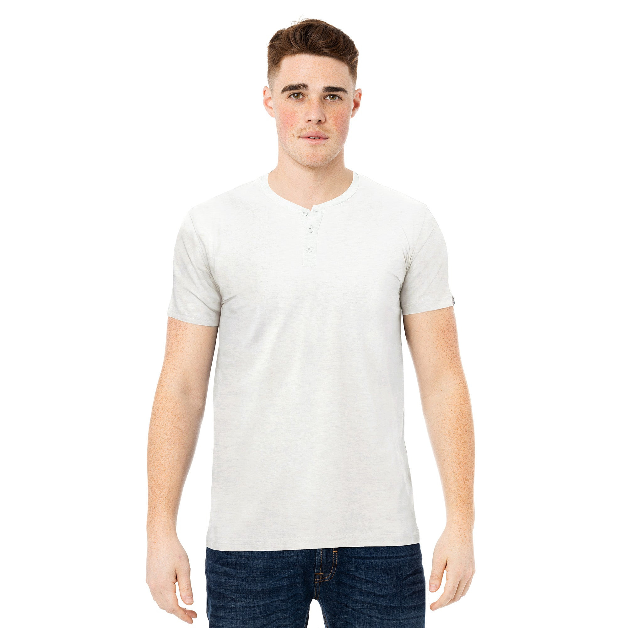 X RAY Men's Classic Short Sleeves Henley T-Shirt