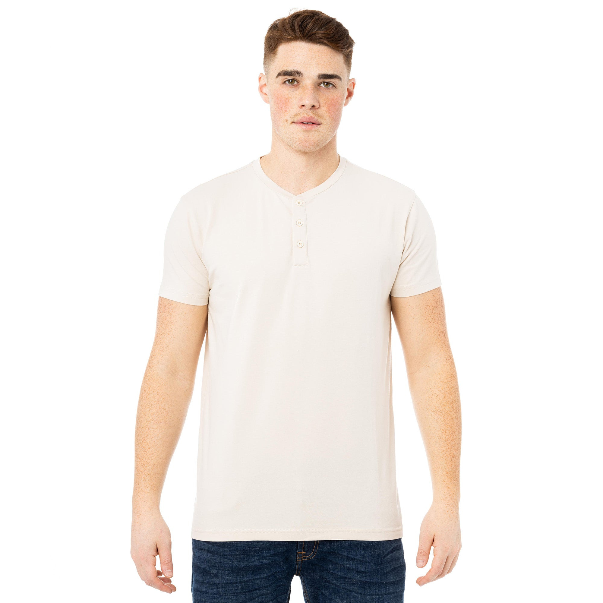 X RAY Men's Classic Short Sleeves Henley T-Shirt