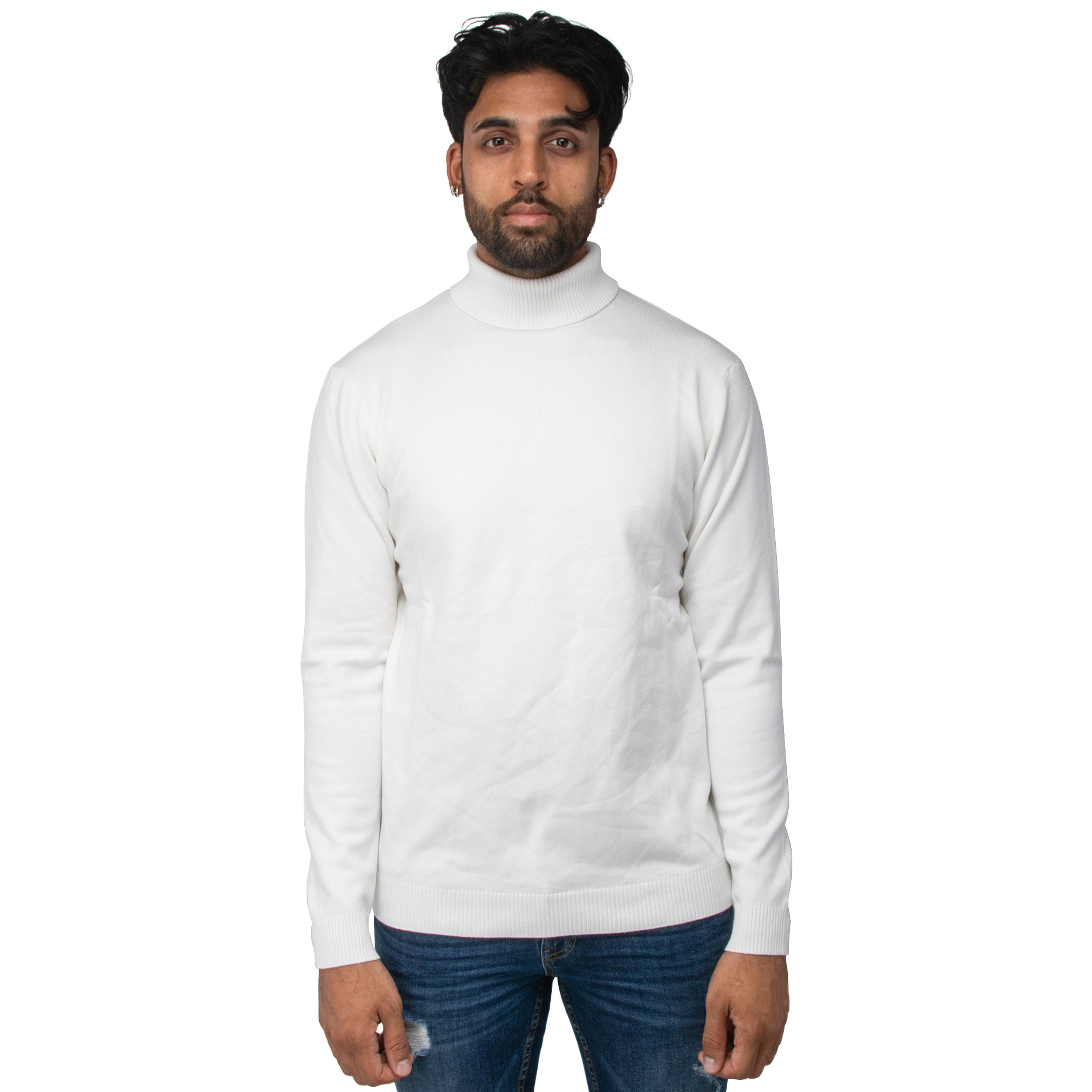 X RAY Classic Turtle Neck Sweater Off White