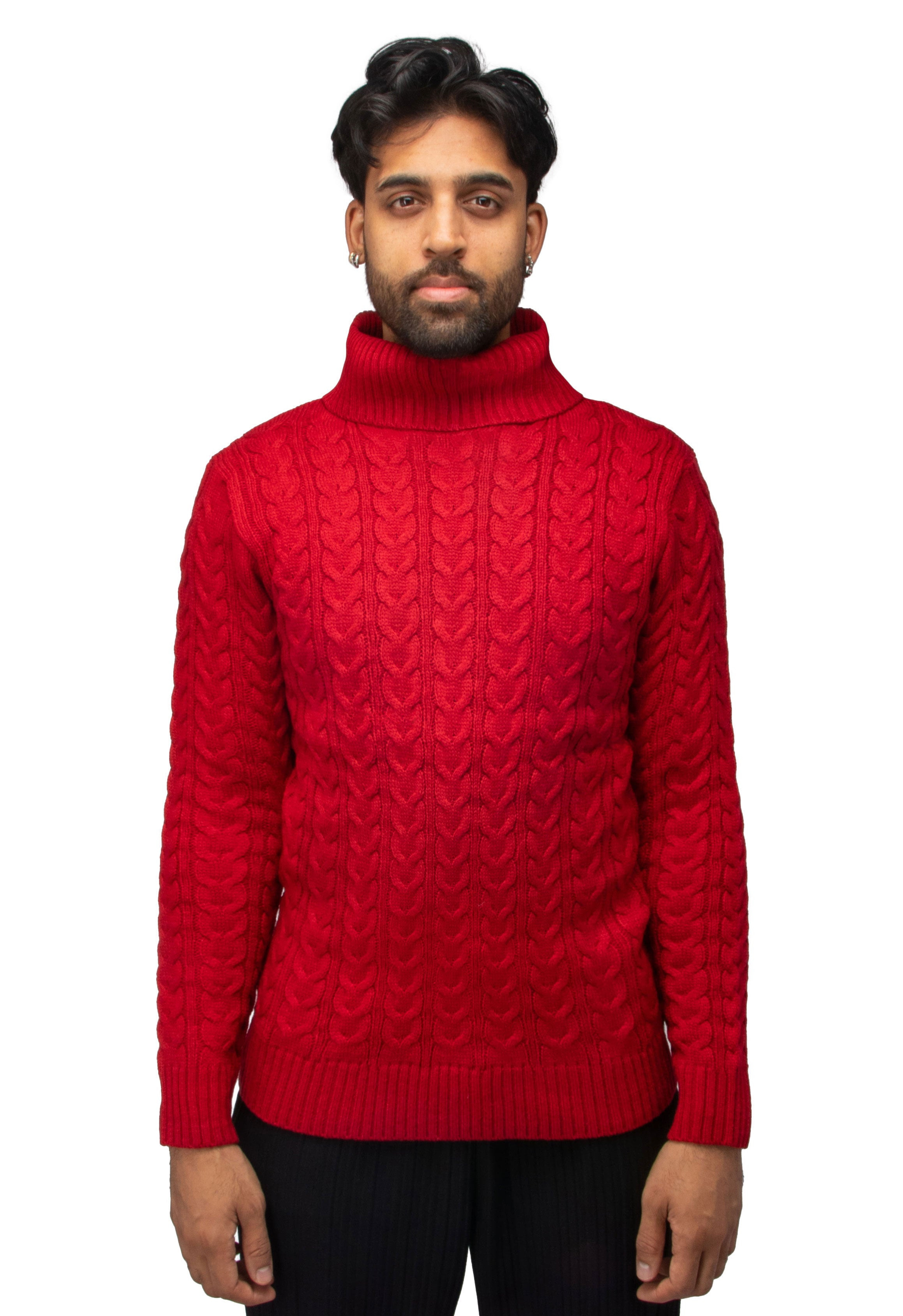 X RAY Cable Knit Turtleneck Fashion Sweater