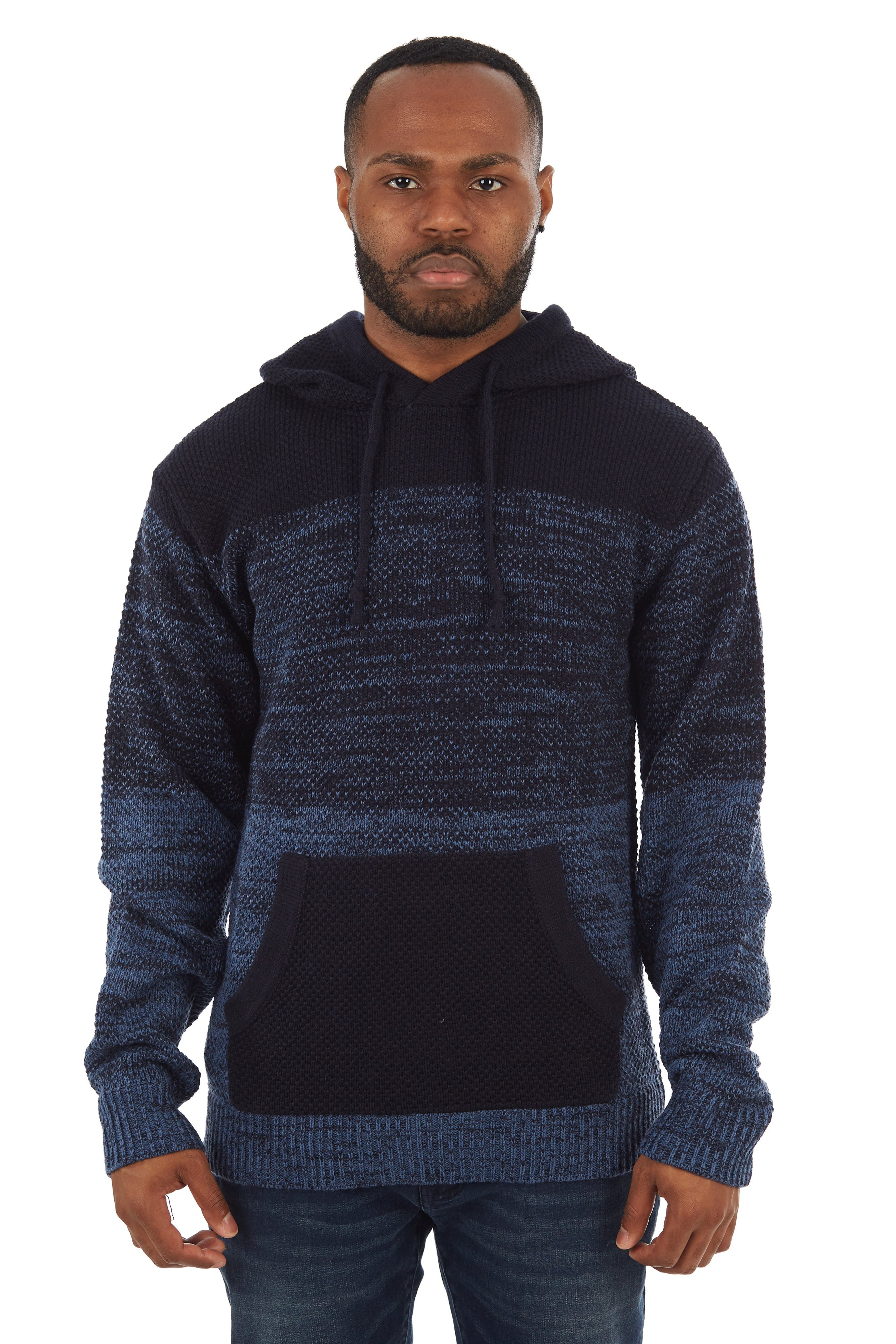 X RAY Colorblock Knitted Pullover Hood Sweater